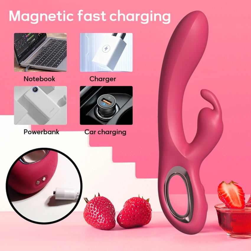 Rabbit Vibrator w/G Spot and Citrous Stimulator